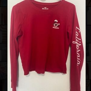 Hollister Red California Long Sleeve Size Small